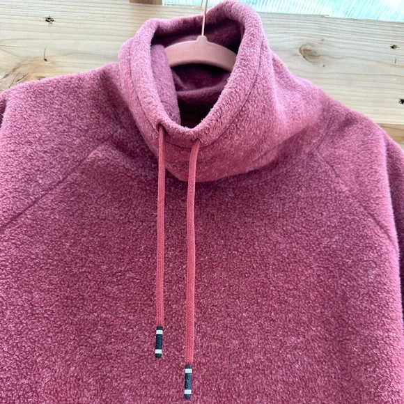 Nike Therma Funnel Neck Sweatshirt Fleece Pullover Large Burgundy Mauve - Picture 8 of 16